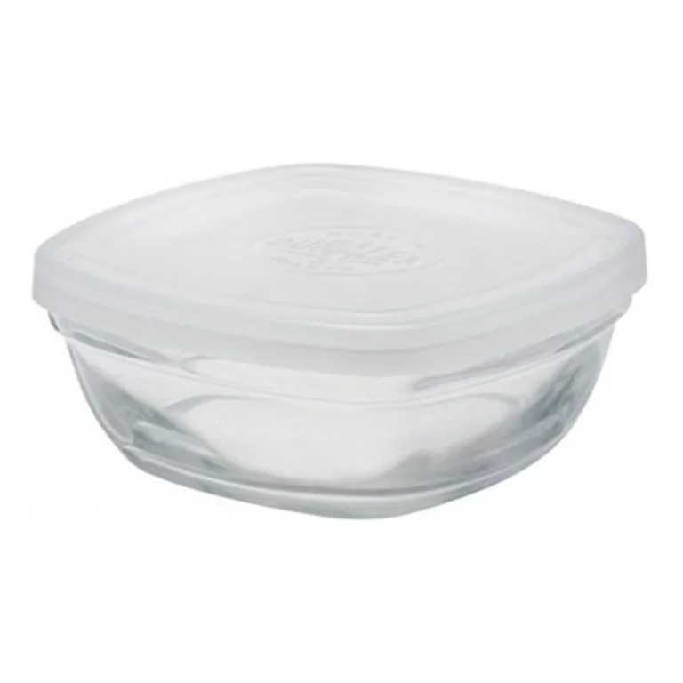 Lunchbox Freshbox Transparant Vierkant Met deksel (9 cm) (9 cm)