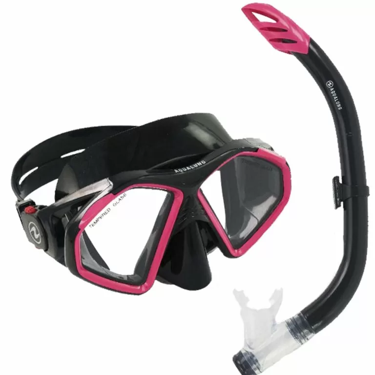 Snorkelbril en -buis voor Kinderen Aqua Lung Sport Hawkeye Zwart Grijs