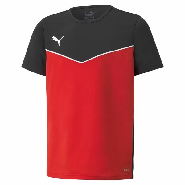 T-Shirt met Korte Mouwen voor kinderen Puma individualRISE Rood Zwart