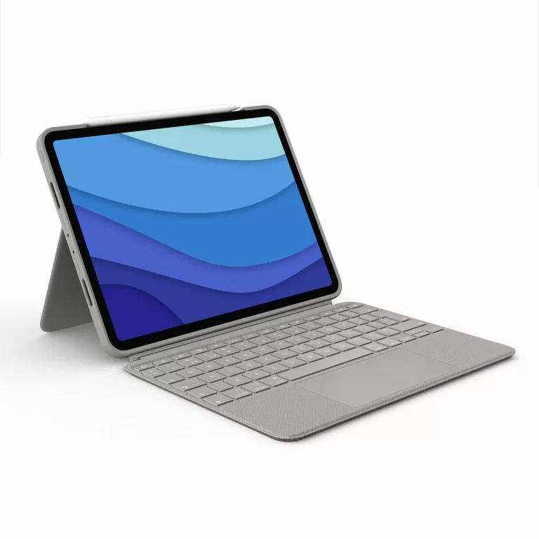 Tablet en toetsenbord Case Logitech iPad Pro 11 Grijs Zand Qwerty Spaans