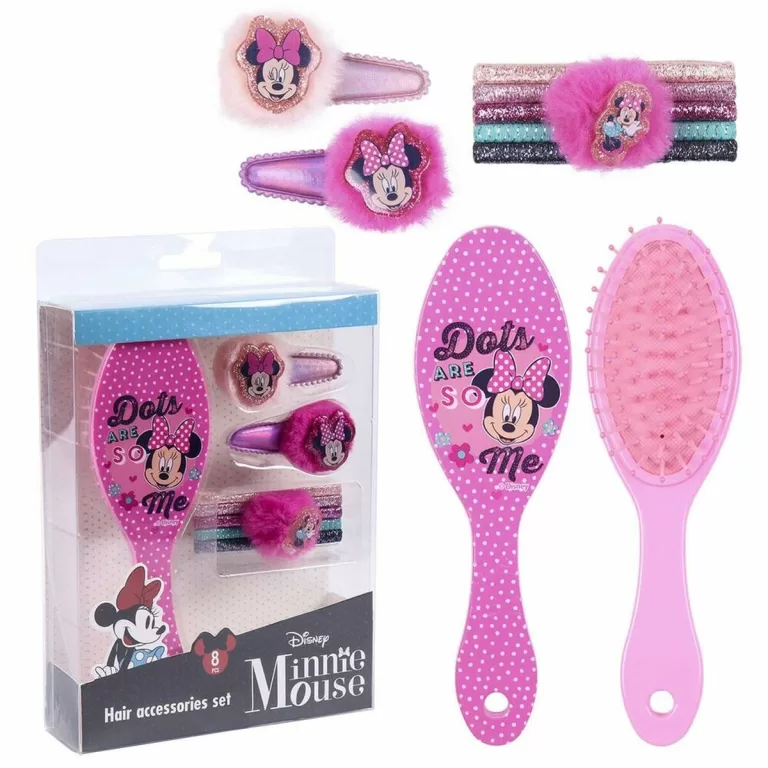 Haaraccessoires Minnie Mouse Roze (8 pcs)