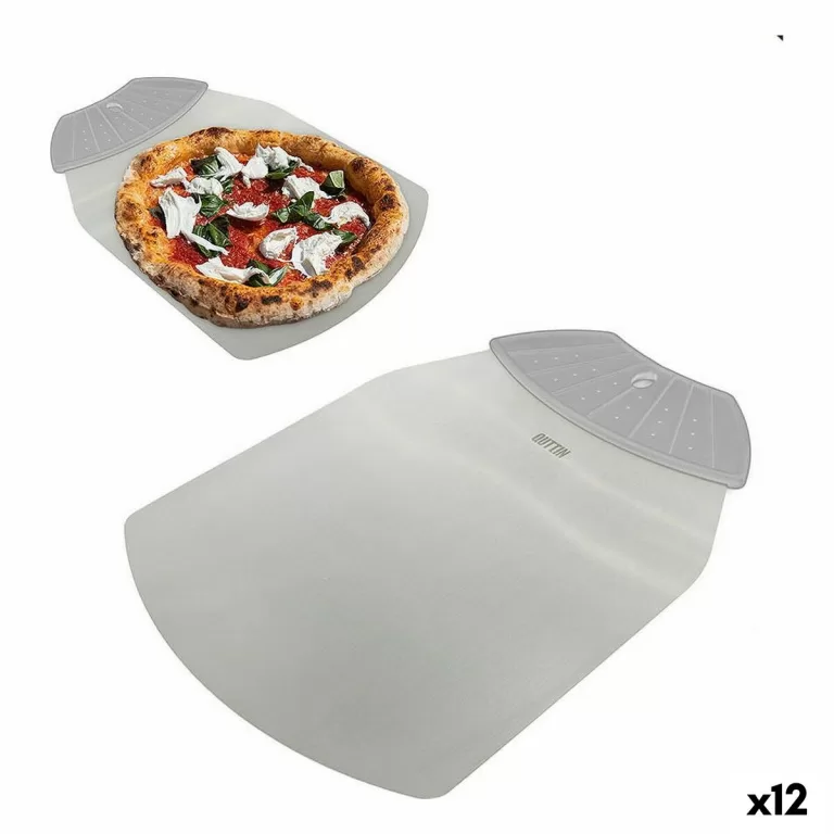 Keukenspatel Quttin Pizza Staal 25 x 36 cm (12 Stuks)