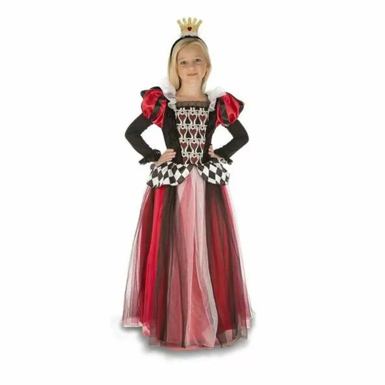 Kostuums voor Kinderen Zwart/Rood Harten Koningin