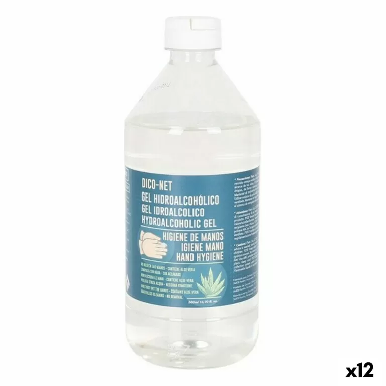 Hydro-alcoholische gel Dico-net 70% 500 ml (12 Stuks)