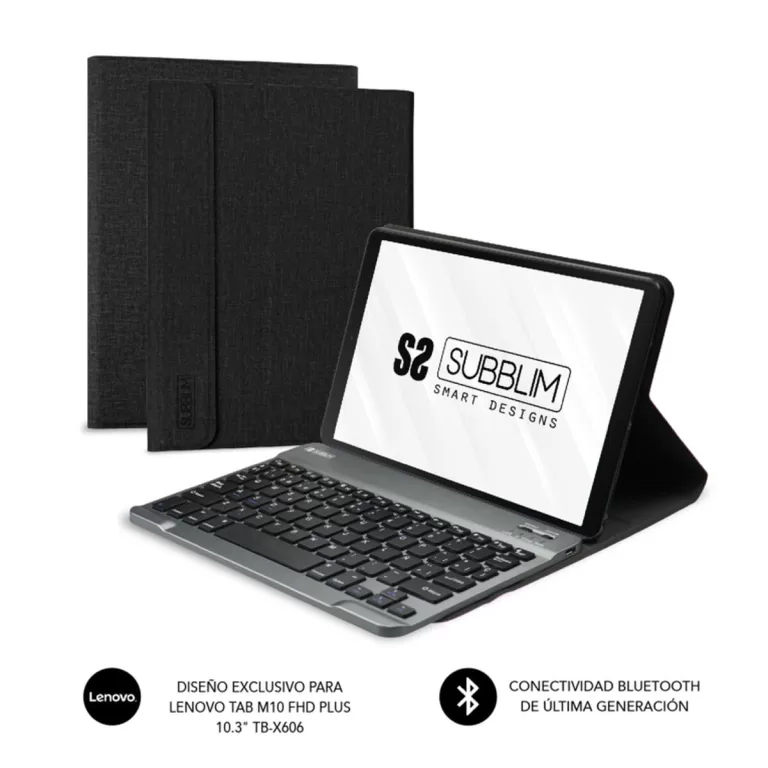 Tablet en toetsenbord Case Subblim KEYTAB PRO Zwart Qwerty Spaans QWERTY