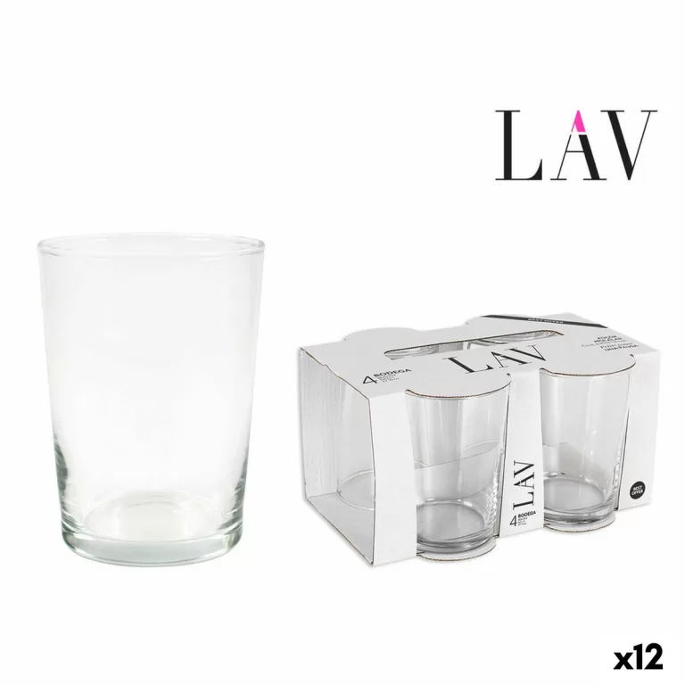 Glazenset LAV Best offer 4 Onderdelen (4 Stuks) (12 Stuks) (520 ml)
