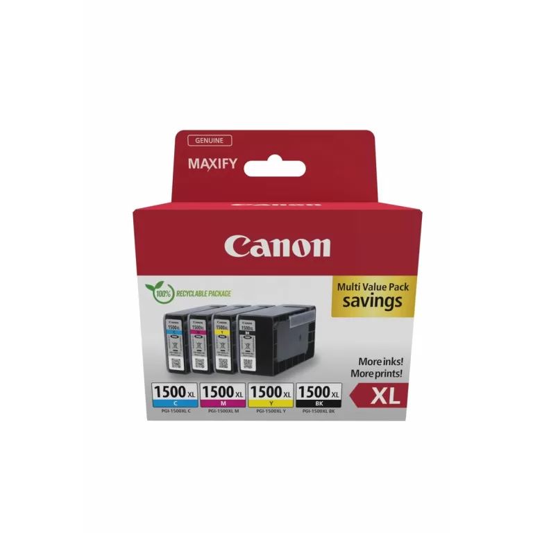 Originele inkt cartridge Canon PGI-1500XL Multicolour Zwart/Cyaan/Magenta/Geel