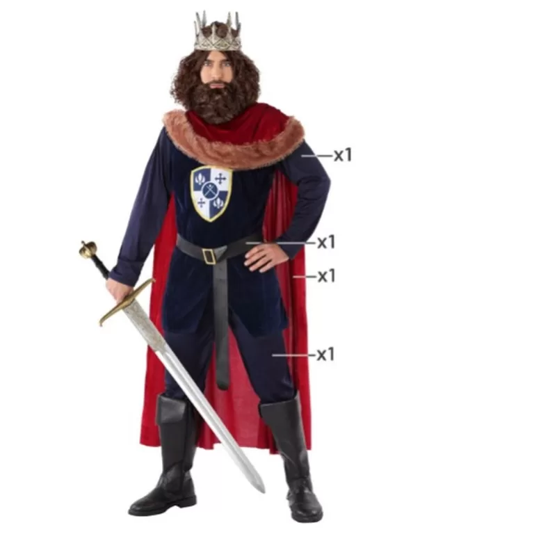 Kostuum Middeleeuwse Koning Volwassen
