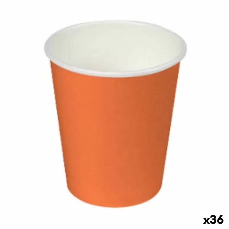 Glazenset Algon Karton Wegwerp Oranje 36 Stuks (24 Onderdelen)