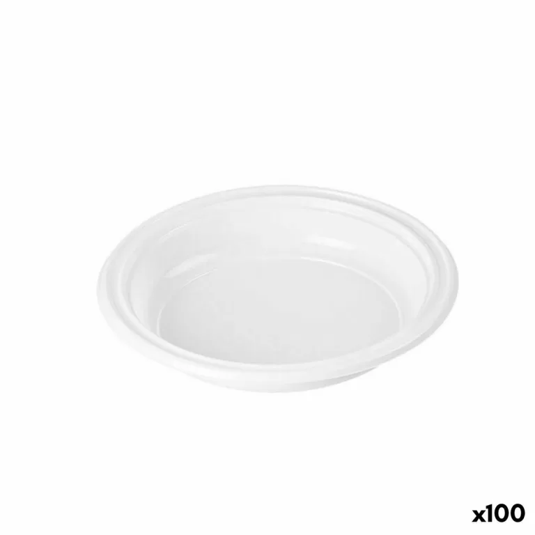 Set van herbruikbare borden Algon Wit Plastic 20