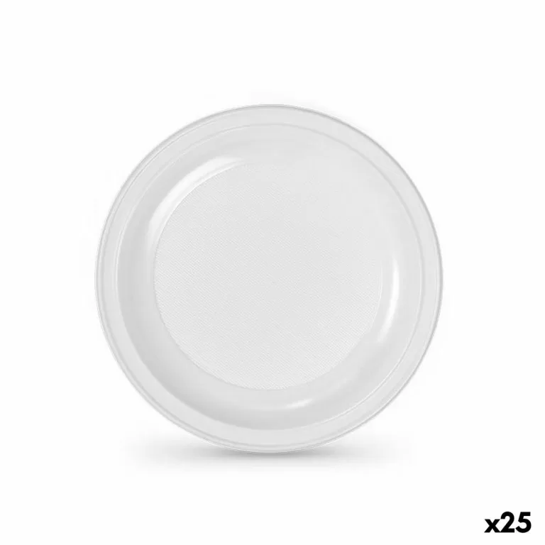Set van herbruikbare borden Algon Wit Plastic 22 x 22 x 1