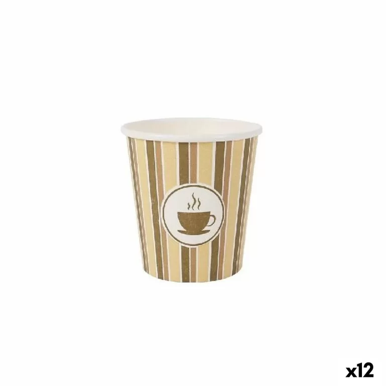 Glazenset Algon Karton Koffie 50 Onderdelen 120 ml (12 Stuks)