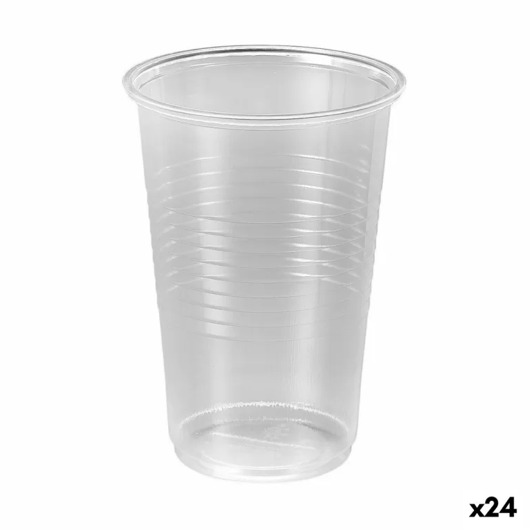 Set van herbruikbare glazen Algon Transparant 50 Onderdelen 250 ml (24 Stuks)