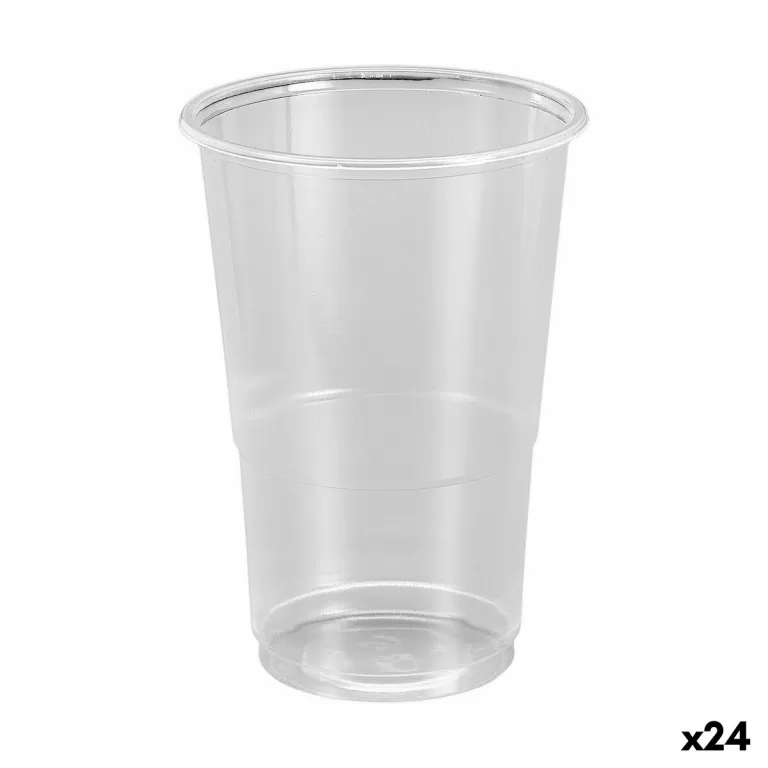 Set van herbruikbare glazen Algon Transparant 50 Onderdelen 300 ml (24 Stuks)