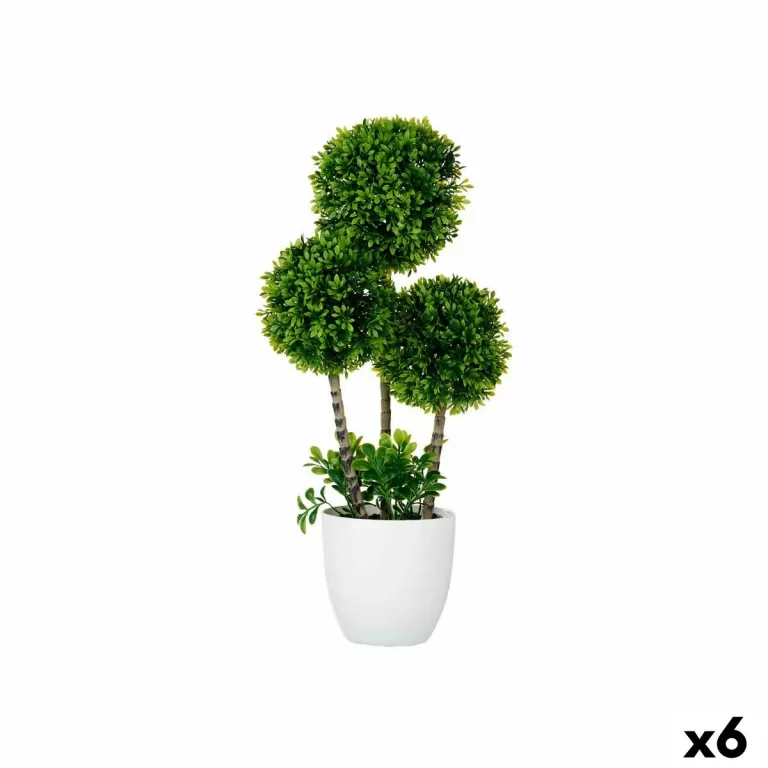 Decoratieve plant Klot Plastic 19 x 46 x 14 cm (6 Stuks)