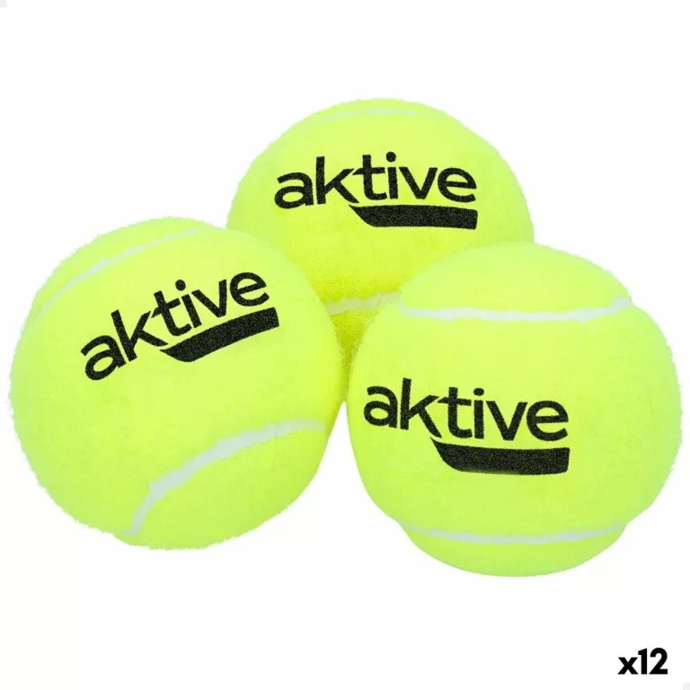 Tennisballen Aktive 3 Onderdelen Geel 12 Stuks