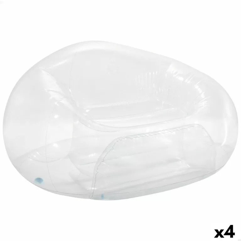 Opblaasbare zwembadstoel Intex Beanless Transparant 137 x 74 x 127 cm (4 Stuks)