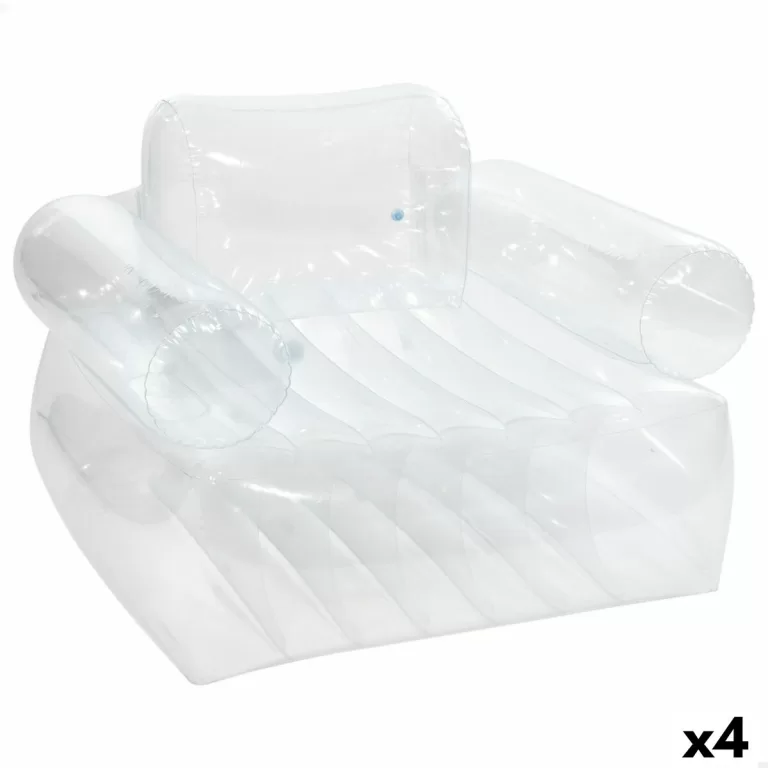 Opblaasbare zwembadstoel Intex Transparant 109 x 79 x 107 cm (4 Stuks)