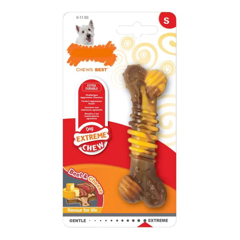 Kauwspeelgoed voor honden Nylabone Extreme Chew Vlees Getextureerd Kaas Natuurlijk Maat XL Nylon