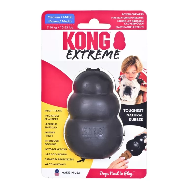 Hondenspeelgoed Kong Extreme Geel Zwart Rubber Natuurlijk rubber (1 Onderdelen)