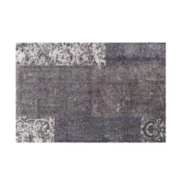 Mat Soft & Deco Patchwork - grijs - 67x100 cm - Leen Bakker