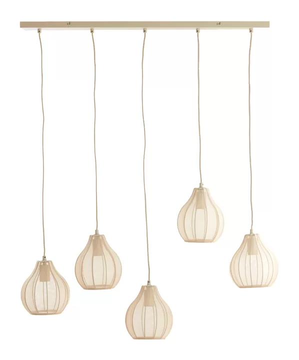 Light & Living Hanglamp Elati 5-lamps - Zand | Flickmyhouse