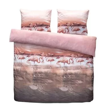 Comfort dekbedovertrek Flamingo - roze - 240x200 cm - Leen Bakker