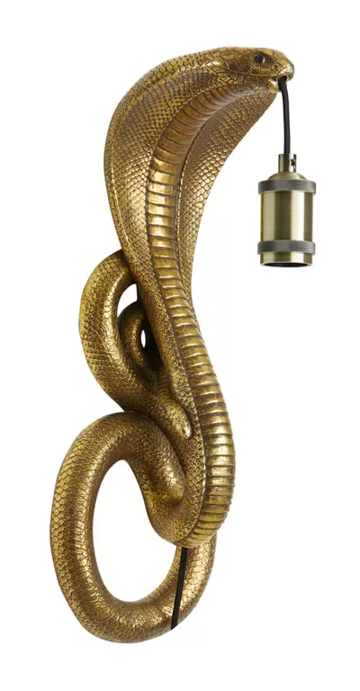 Light & Living Wandlamp Snake 52cm hoog - Antiek Brons | Flickmyhouse