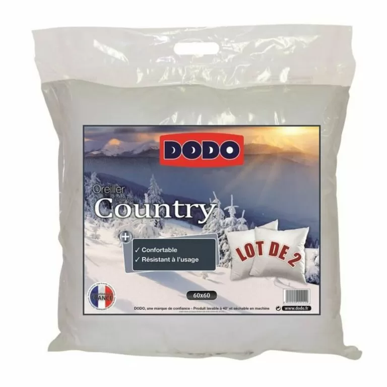 Kussen DODO Country Wit 60 x 60 cm (2 Stuks)