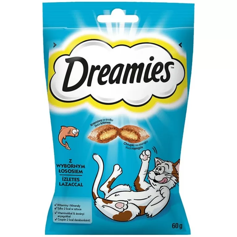 Snack for Cats Dreamies Snoepgoed Zalm 60 L 60 g