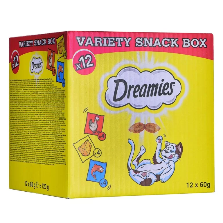Snack for Cats Dreamies Variety 12 x 60 g Kip Zalm Kaas