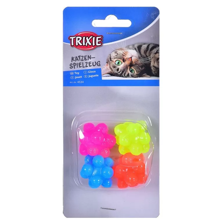 Hondenspeelgoed Trixie Bubble Multicolour Multi Rubber Natuurlijk rubber Plastic Binnenkant/Buitenkant (4 Stuks)