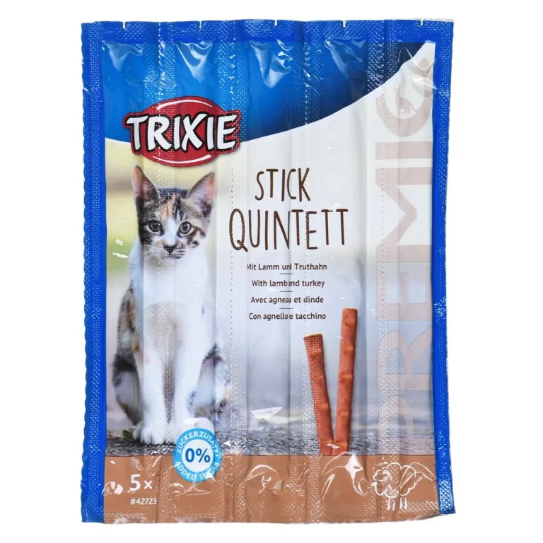 Snack for Cats Trixie   5 x 5 g Zalm Pauw Lam Lever Vogels