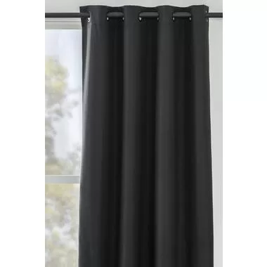 Gordijn Kai - zwart - 135x280 cm (1 stuk) - Leen Bakker