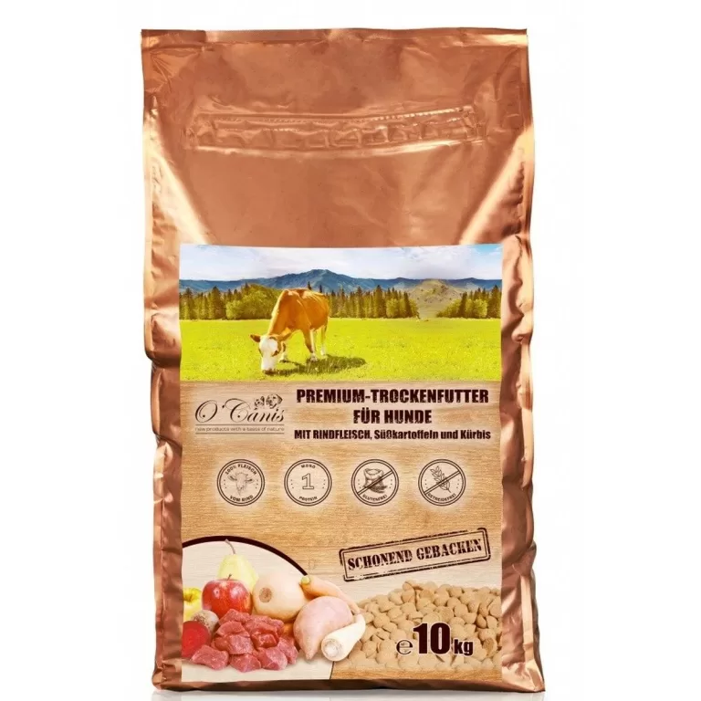Voer O'canis Premium Kalfsvlees Volwassen Pompoen Zoete aardappel 10 kg