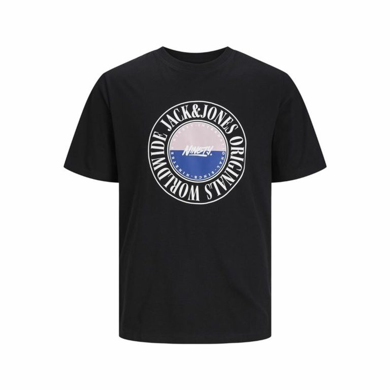 Heren-T-Shirt met Korte Mouwen Jack & Jones cobin Zwart Mannen