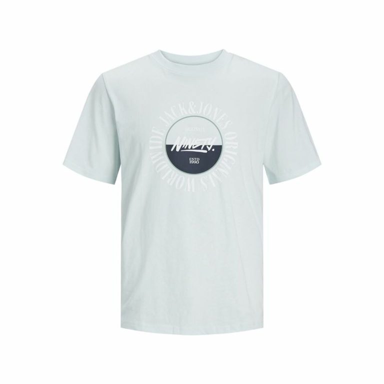 Heren-T-Shirt met Korte Mouwen Jack & Jones cobin Aquamarijn Mannen