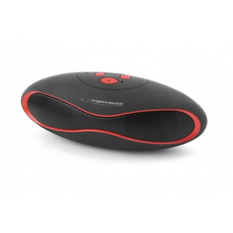 Dankzij de draagbare Bluetooth®-luidsprekers Esperanza TRIVAL Zwart Zwart/Rood