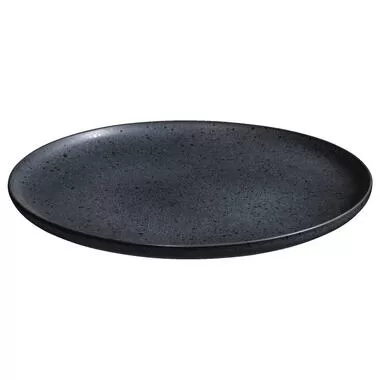 Dinerbord Liz - Zwart - Stoneware - Ø28 cm - Leen Bakker