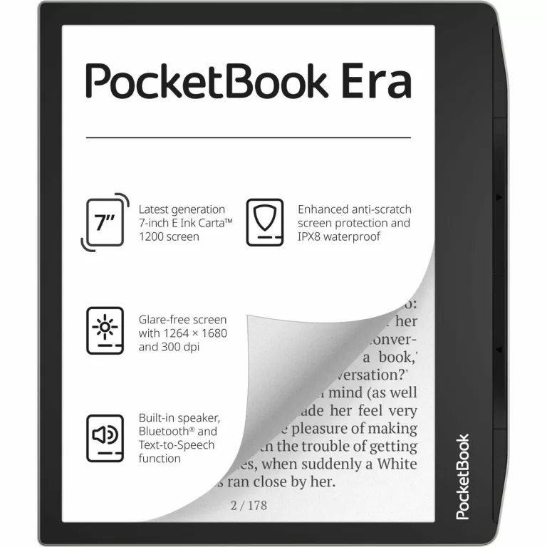 E-boek PocketBook 700 Era Silver Multicolour Zwart/Zilverkleurig 16 GB 7"