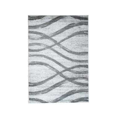 Vloerkleed Florence golvend - grijs/lichtgrijs - 160x230 cm - Leen Bakker