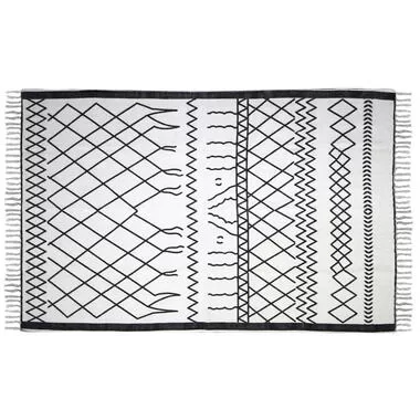 HSM Collection vloerkleed Borris - zwart/wit - 230x160 cm - Leen Bakker