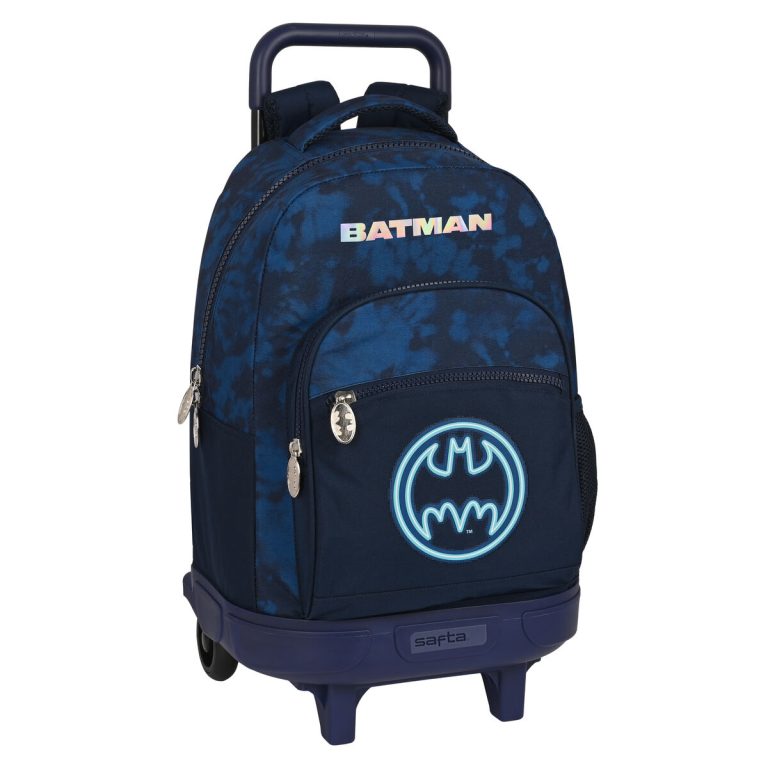 Schoolrugzak met Wielen Batman Legendary Marineblauw 33 X 45 X 22 cm