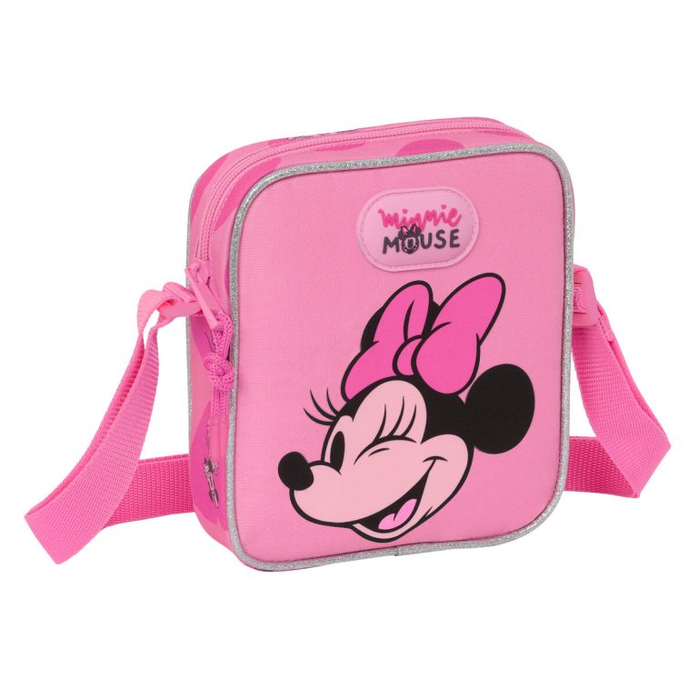 Schoudertas Minnie Mouse Loving Roze 16 x 18 x 4 cm