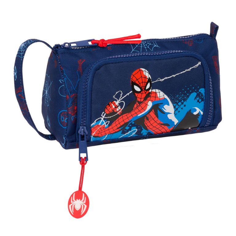 Schoolpennenzak Spider-Man Neon Marineblauw 20 x 11 x 8.5 cm