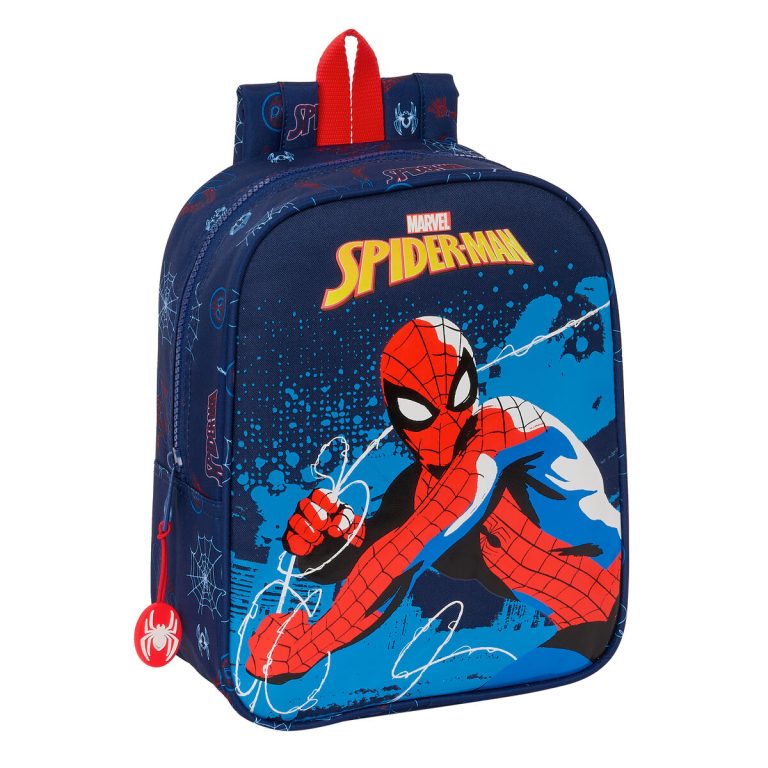 Kinderrugzak Spider-Man Neon Marineblauw 22 x 27 x 10 cm