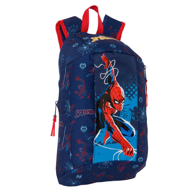 Rugzak Spider-Man Neon Mini Marineblauw 22 x 39 x 10 cm