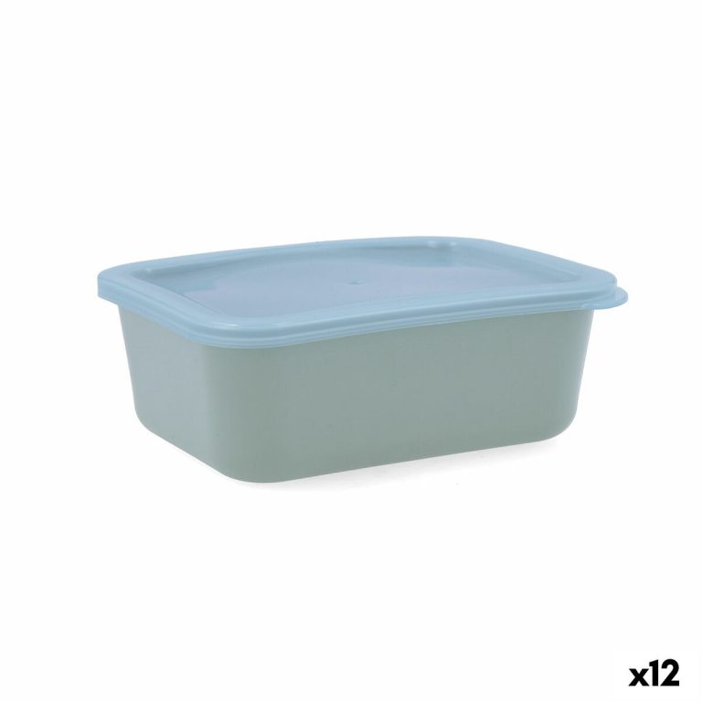 Rechthoekige lunchbox met deksel Quid Inspira 740 ml Groen Plastic (12 Stuks)