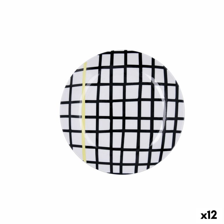 Dessertbord Bidasoa Zigzag Multicolour Keramisch 19 cm Strips (12 Stuks)