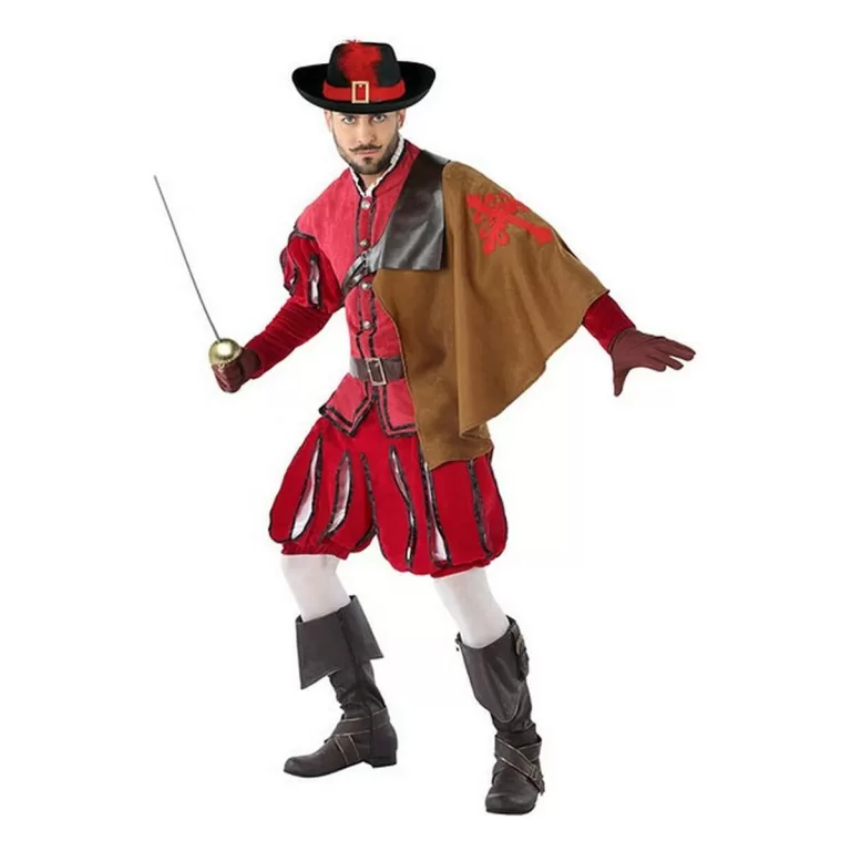 Kostuums voor Volwassenen 113817 Rood (3 pcs) Musketier